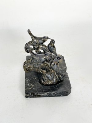 Danya B Fermalibri Decorativi Con Uccellini - Bronzo Anticato, Base A Libro