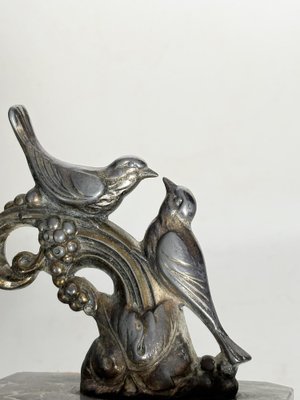 Set di fermalibri in legno e lettere in rame uccelli Art