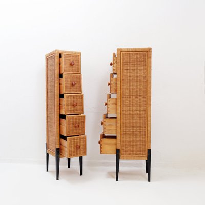Kleine Vintage Kommoden mit 5 Schubladen, 2er Set bei Pamono kaufen