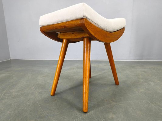 Mid-Century Maple Wood Stools, Former Czechoslovakia, 1960s, Set