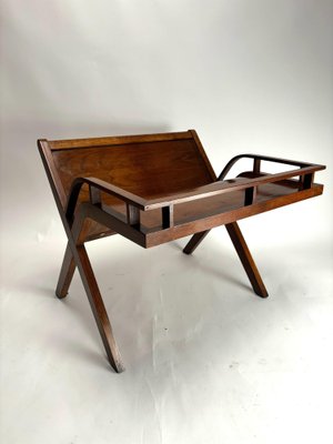 Mid-Century Modern Italian Wooden Magazine Rack, 1950s for sale at