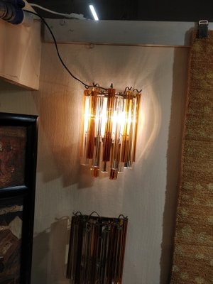 Paire D'appliques Murales Italiennes Vintage – Laiton – Années 1950
