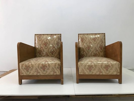 art deco chairs, 1960s, set of 2