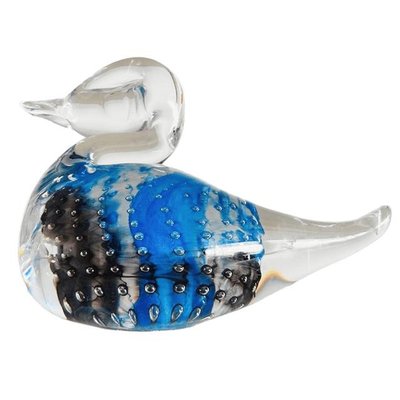 Figurine Miniature et de collection de trois Canards Colvert nageant en porcelaine