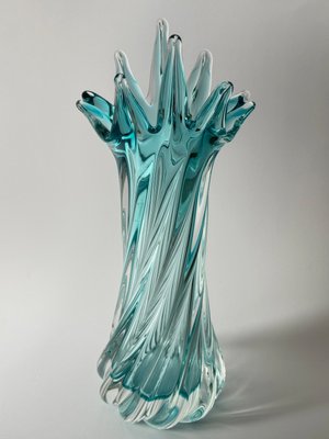 Vase design en verre TIDE / H. 12 cm / Teinté Bleu / Normann Copenhagen