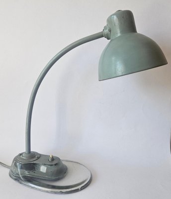 Industrial Bauhaus Desk Lamp with Glass Base by Marianne Brandt