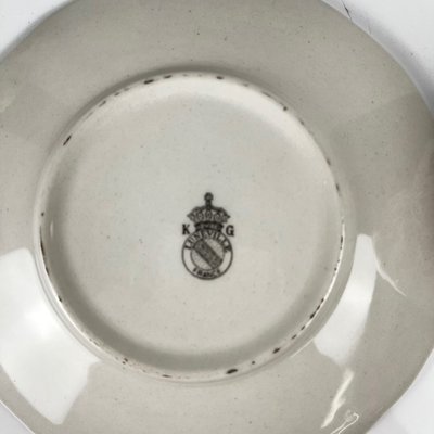 2 tasses à café en terre de fer « Guipure » KG Lunéville (Lot de 2:2/2) - Arts de la table