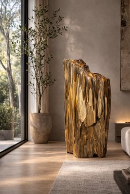 Big Petrified Wood Sculpture by Xyleia Petrified Wood for sale at