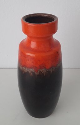 Brown Orange Fat Lava Vase 1970s For Sale At Pamono