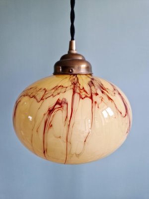 Lampe à poser globe verre de Clichy vintage
