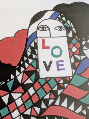 YVES SAINT LAURENT アート作品 Yves Saint Laurent, Love I, Color Screen Print, 1971 for sale at