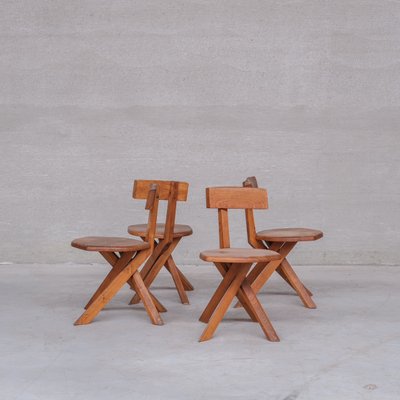 Mid-Century French Elm S34 Chair from Pierre Chapo, 1970s for sale