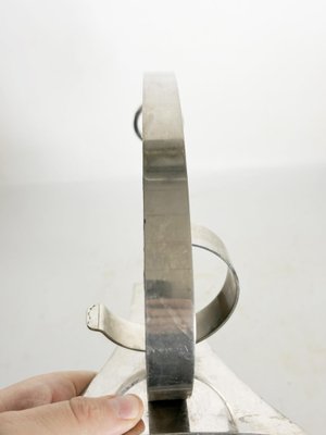 Porte-bouteilles Ancien En Métal Gris – Capacité 4 Bouteilles, Industriel
