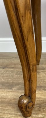 Vintage French Louis Style Carved Oak and Cane Top Side or Coffee