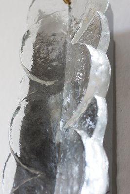 Appliques Murales Veca en Verre de Murano Fumé de Fontana Arte, 1960s