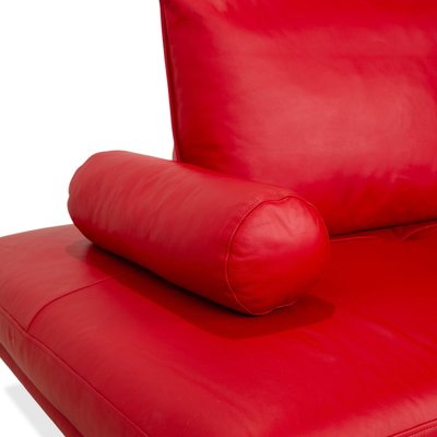 Red Leather Prado Two-Seater Sofa from Ligne Roset with Manual Red Leather Prado Two-Seater Sofa from Ligne Roset with Manual