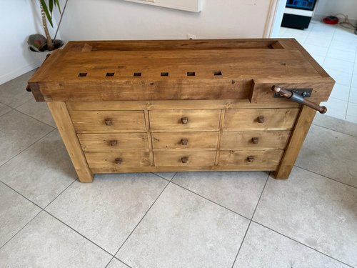 Antique Workbench with Drawers for sale at Pamono