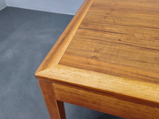 Table Basse Vintage Danoise Signée Trioh – Bois Et Osier – Design Scandinave