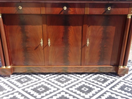 Buffet acajou marbre d'occasion - Ameublement