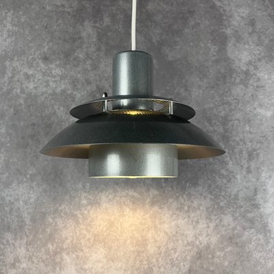 Lampe suspendue vintage en acier chromé et verre, 1980 | €149
