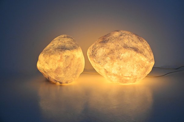 Dora Rock Lamps by André Cazenave for Atelier A, 1970s, Set of 2