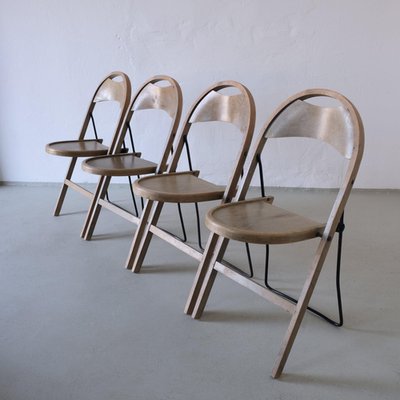 Vintage Swedish Folding Chairs by Uno Åhrén for Gemla, 1930s, Set