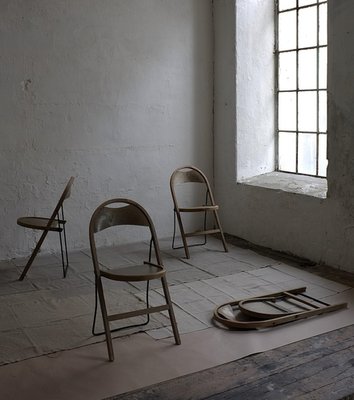 Vintage Swedish Folding Chairs by Uno Åhrén for Gemla, 1930s, Set