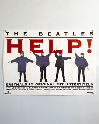 The Beatles Help! Original Music Poster, 1965 for sale at Pamono