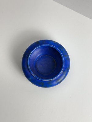 Art Deco Chameleon Ware Bowl in Cobalt Blue from George Clews