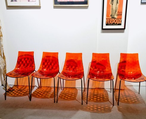 Italian Ice Chairs from Calligaris, 1980s, Set of 5 for sale at Pamono