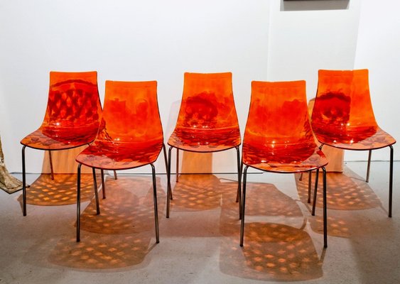 Italian Ice Chairs from Calligaris, 1980s, Set of 5 for sale at Pamono