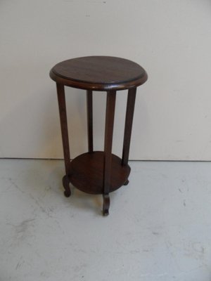 Table ronde rétro de style vintage en bois de frêne naturel (80cm
