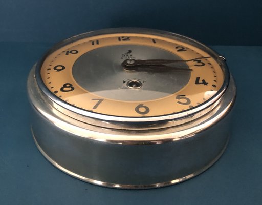 Horloge Murale Vintage JAZ – Plastique Gris – Milieu XXe – Manque Les Dates