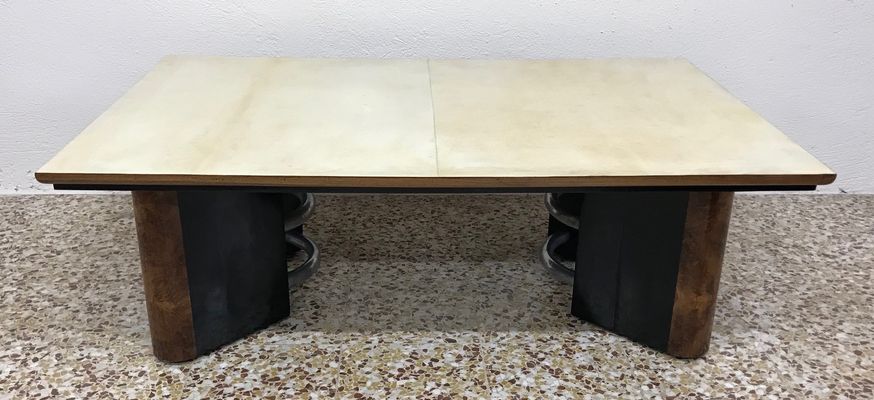 Italian Art Deco Parchment Coffee Table 1930s For At Pamono Italian Art Deco Parchment Coffee Table 1930s 1