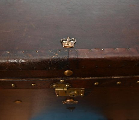 Grande Malle De Voyage En Cuir - Style Hessé, Vintage, Neuve Sous Emballage