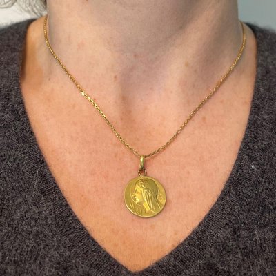 Ancien pendentif couleur Or vintage - Montres & Bijoux