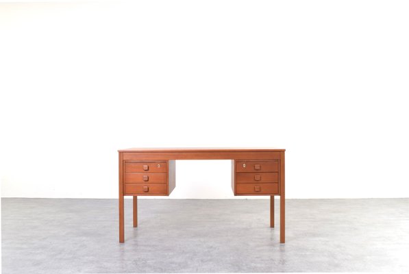 Mid-Century Modern Danish Teak Desk from Domino Møbler, 1960s for