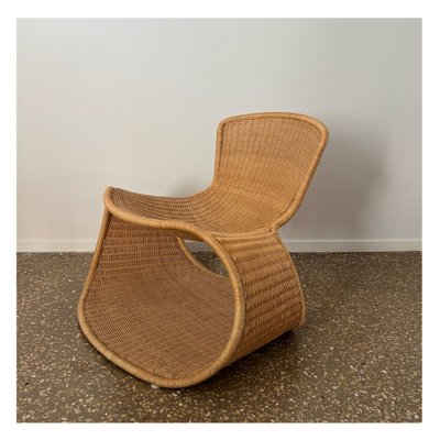 Driade 「SARI」 Roderick Vos ラタンチェア ドリアデ Sari Lounge Chair by Roderick Vos for Driade, Italy, 1999 for sale