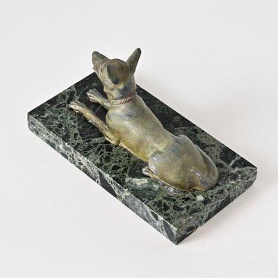 Chien En Régule Ancien – Sculpture Animalière Vintage – Déco