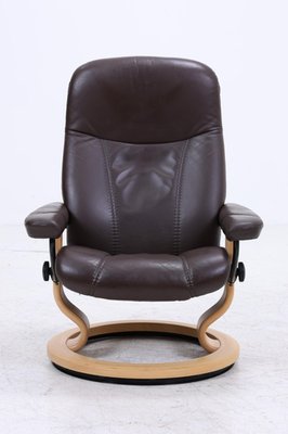 Fauteuil Vintage En Cuir Beige Unico, Inclinable Avec Repose-pieds Intégré