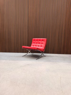 Furniture Red Barcelona Chair Knoll Barcelona Chair In Red Volo