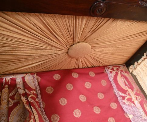 Victorian Mahogany Half Tester Bed with Canopy, 1840s for sale at