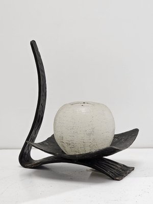 Grand Bougeoir Brutaliste en Bronze, 1960s, Set de 2 en vente sur