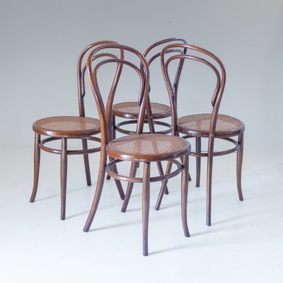 Antique Bentwood and Cane Dining Chairs by Josef Hoffmann, 1900s