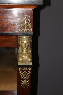 Table Console Art Déco en Acajou, France, 1930s