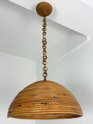 Italienische Mid-Century Hngelampe aus Bambus, 1960er bei Pamono kaufen