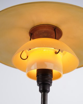 PH 3/2 Table Lamp with Yellow Painted Shades by Poul Henningsen