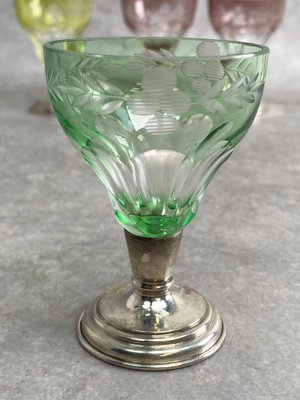 3 verres anciens guilloches années 20 3 verres anciens guilloches années 20
