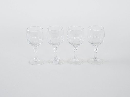 Lot De 20 Verres à Pied Vintage - Années 1970-80 - Formats Variés, Verre Transparent