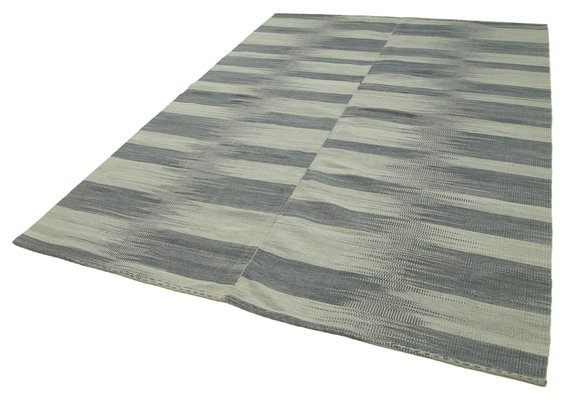 Tapis kilim en laine tissé à la main style ancien 182 x 128 cm